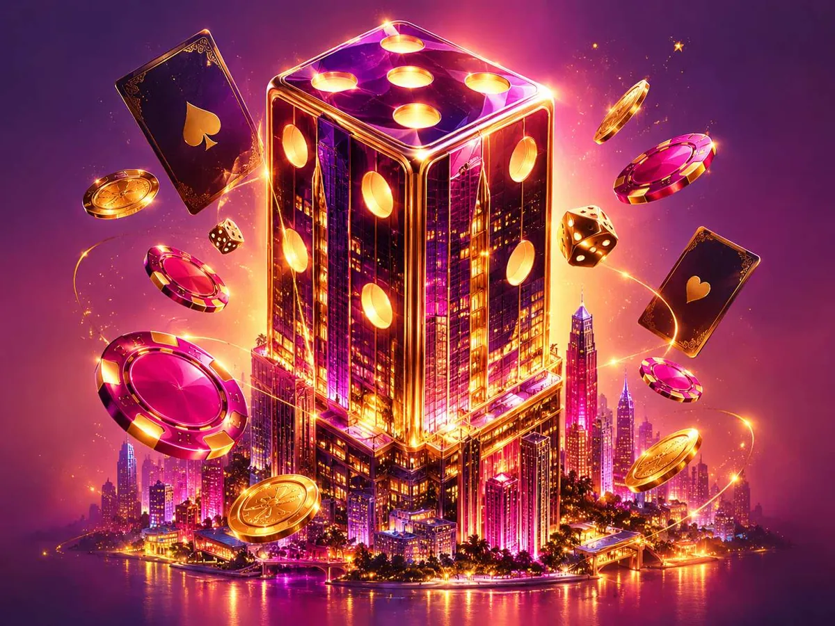 Ilustrasi casino dice and golden casino — panduan auto spin slot Ole99